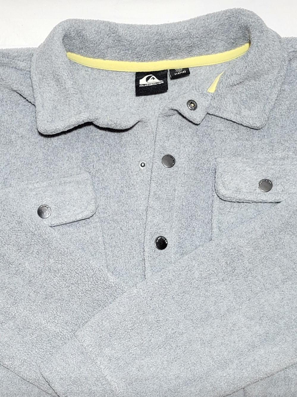 Quiksilver Kids Light Gray Snap-Up Fleece Jacket